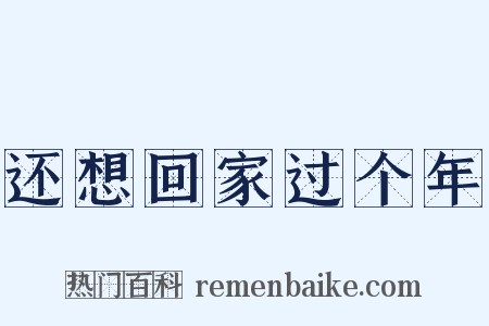 还想回家过个年是什么意思的图片